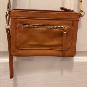 Tan Leather Crossbody Bag